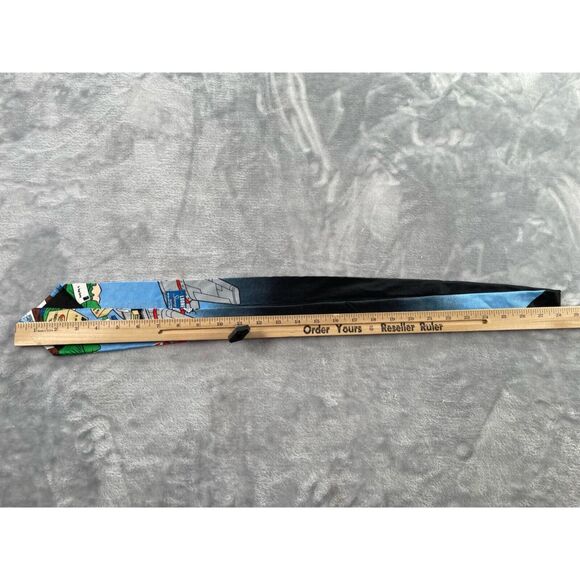 Looney Tunes Neck Tie Bugs Bunny Airplane USPS Stamp Collection Vintage 90's - Picture 9 of 14